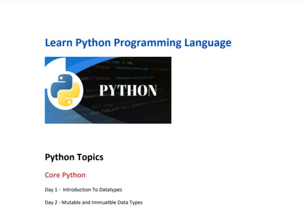 Python Programming Topics